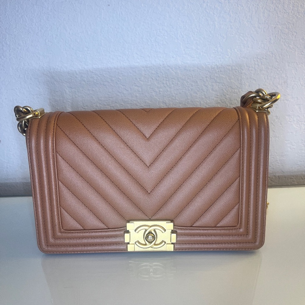 Chanel Caviar Chevron Quilted Medium Flap Bag - Picture 2 of 5